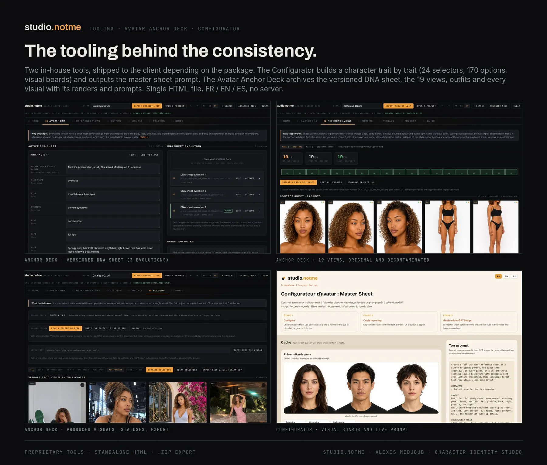 Tooling board: Avatar Anchor Deck and Configurator screenshots