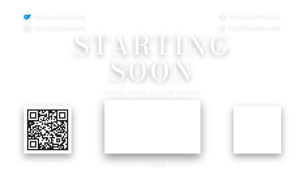 Agency direction, Starting soon screen