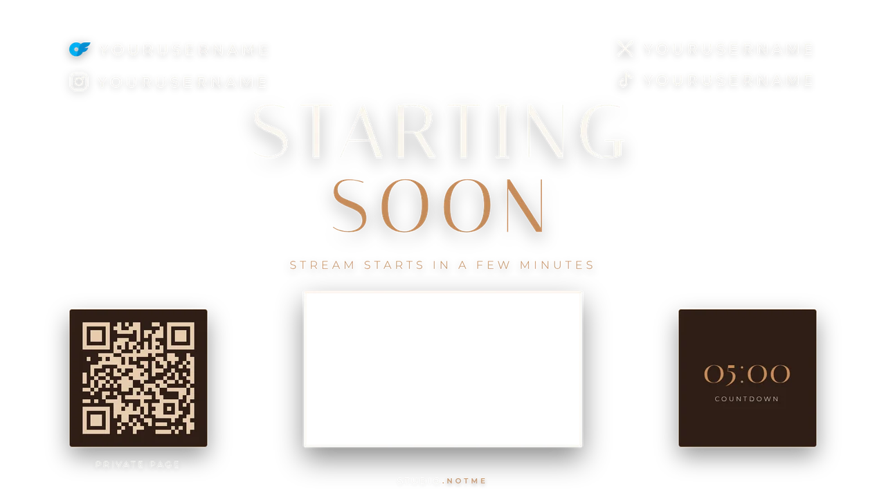 Caramel direction, Starting soon screen