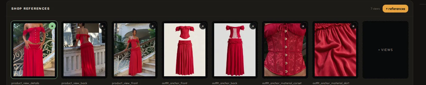 Anchor Deck, an outfit sheet with its seven shop references